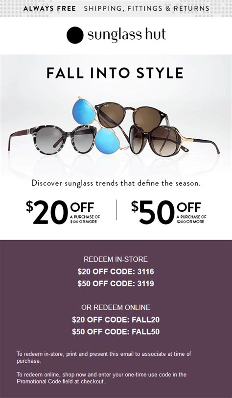 Sunglass Hut Promo Codes .